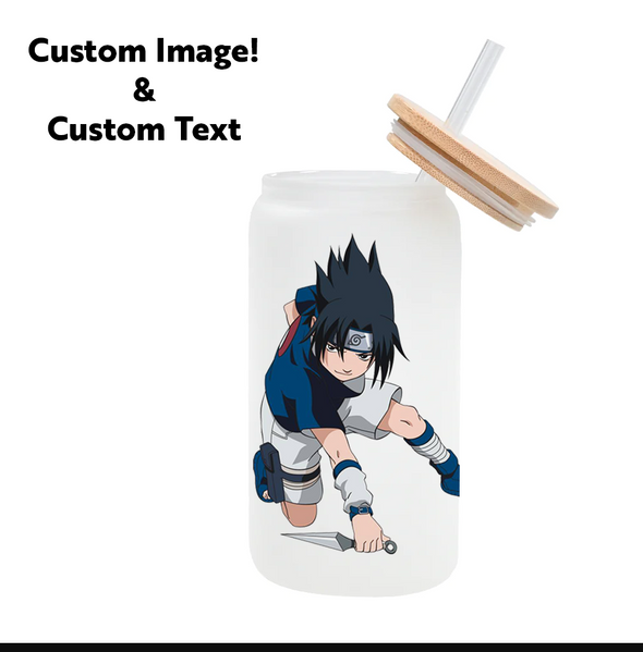 Custom Frosted Glass Anime Tumbler