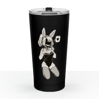 Hidden Bunny Girl Engraved Travel Mug