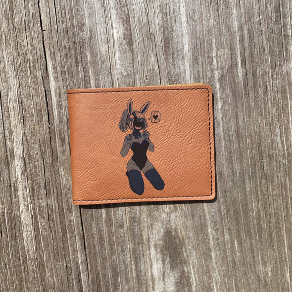 Hidden Bunny Girl Leather Wallet