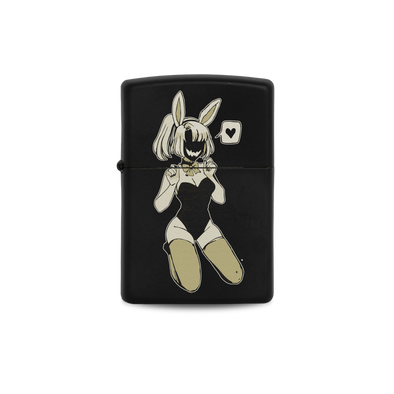 Hidden Bunny Girl Engraved Anime Lighter