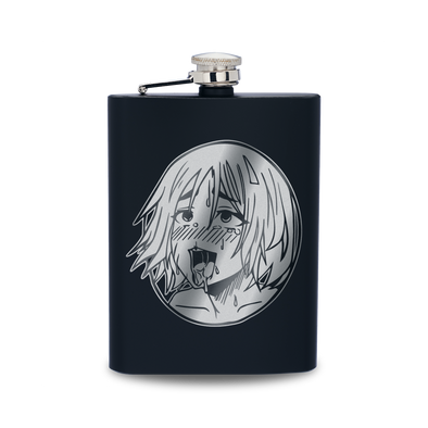 Suprise Face Engraved Hip Flask