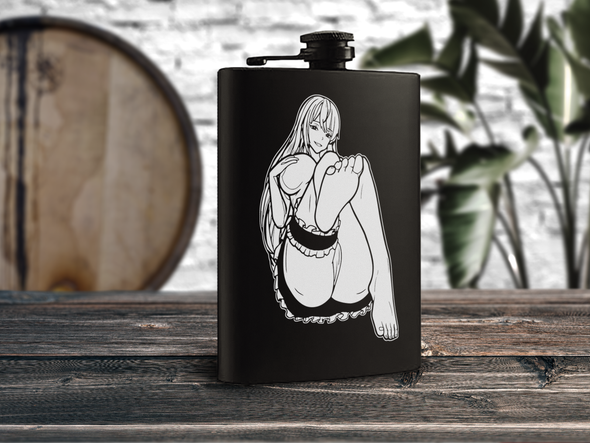 Show Me Your Toes Engraved Hip Flask