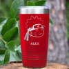 Red Anime Tumbler With Angry Ninja Face Design