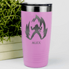 Pink Anime Tumbler With Anime Power Design
