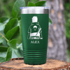 Green Anime Tumbler With Best Friend Walking Design