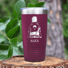 Maroon Anime Tumbler With Best Friend Walking Design