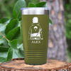 Military Green Anime Tumbler With Best Friend Walking Design