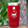 Red Anime Tumbler With Best Friend Walking Design