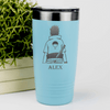 Teal Anime Tumbler With Best Friend Walking Design