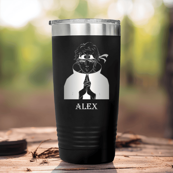 Black Anime Tumbler With Chi Charge Design
