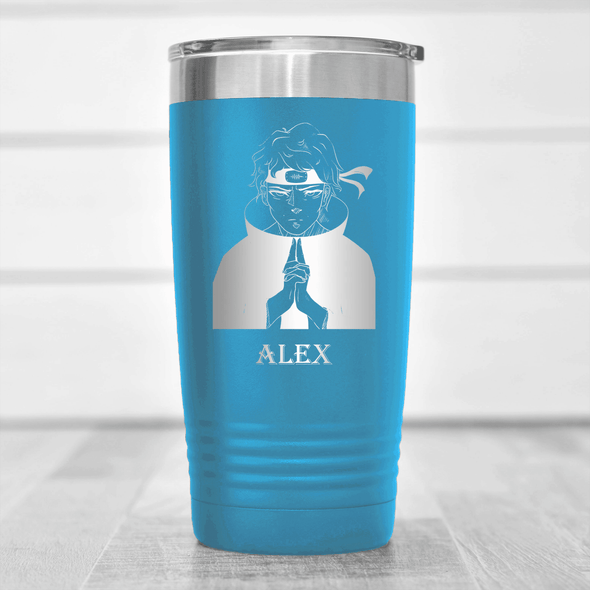 Light Blue Anime Tumbler With Chi Charge Design