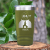 Military Green Anime Tumbler With Chi Charge Design