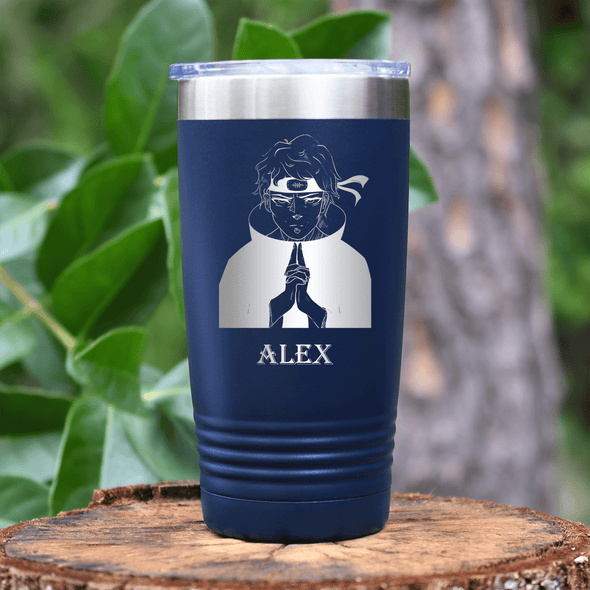 Navy Anime Tumbler With Chi Charge Design