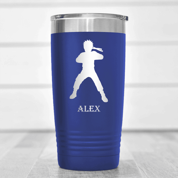 Blue Anime Tumbler With Chi Stance Design
