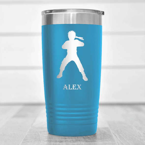 Light Blue Anime Tumbler With Chi Stance Design