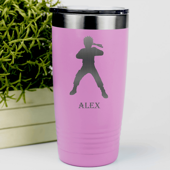 Pink Anime Tumbler With Chi Stance Design