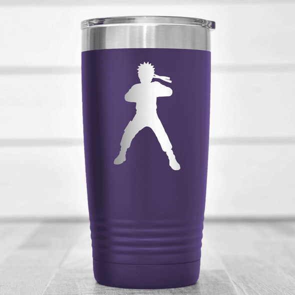 Purple Anime Tumbler With Chi Stance Design