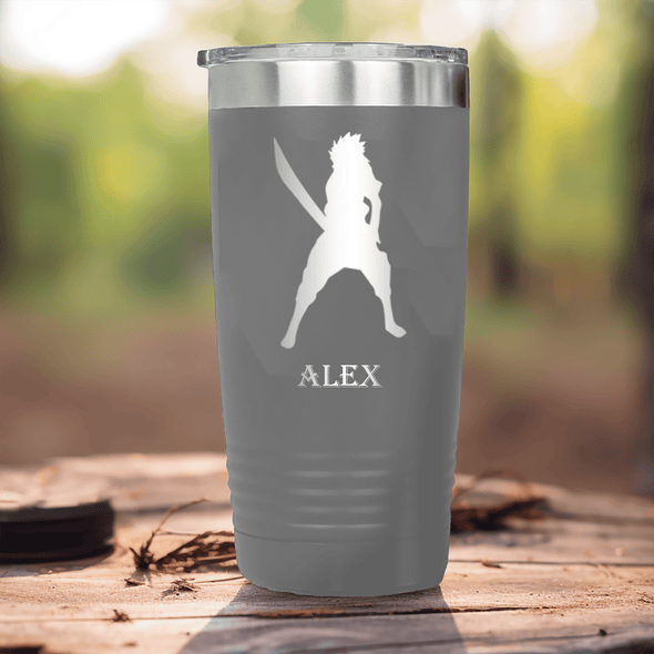 Grey Anime Tumbler With Come At Me Bro Design