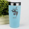 Teal Anime Tumbler With Dash Attack Ready Design