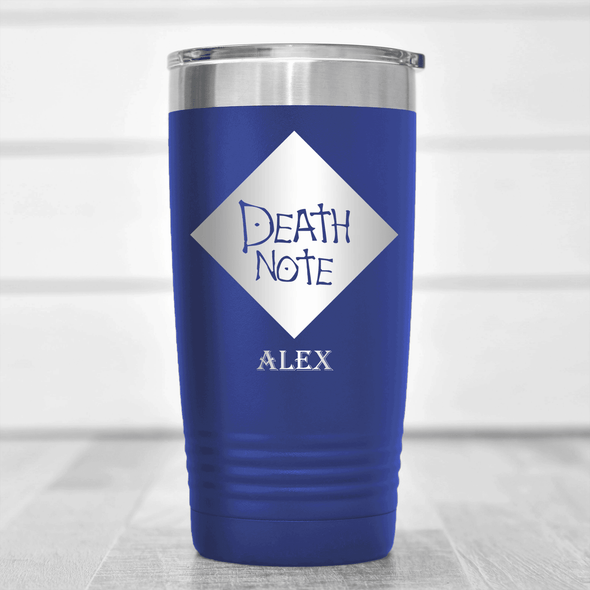Blue Anime Tumbler With Death Note Design