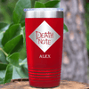 Red Anime Tumbler With Death Note Design