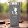 Grey Anime Tumbler With Fast As Lightening Design