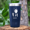 Navy Anime Tumbler With Fast As Lightening Design