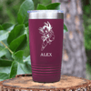 Maroon Anime Tumbler With Fighting Master Design