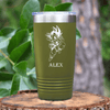 Military Green Anime Tumbler With Fighting Master Design