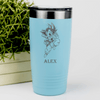 Teal Anime Tumbler With Fighting Master Design