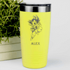 Yellow Anime Tumbler With Fighting Master Design