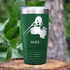 Green Anime Tumbler With Fighting Ready Stance Design