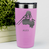 Pink Anime Tumbler With Fighting Ready Stance Design