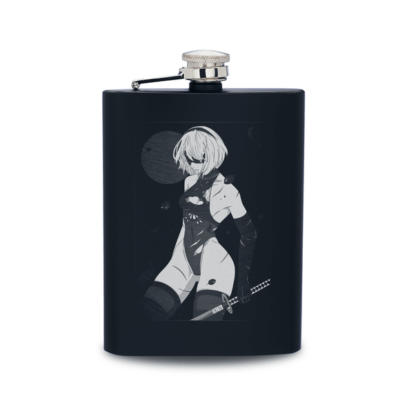 Wounded 2b Engraved Flask