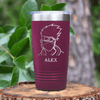 Maroon Anime Tumbler With Im Not Smiling Design