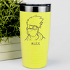Yellow Anime Tumbler With Im Not Smiling Design