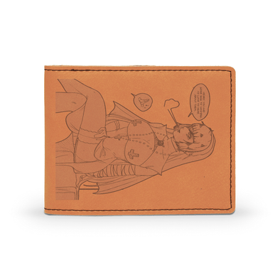 Engraved Hot Nun Leather Wallet