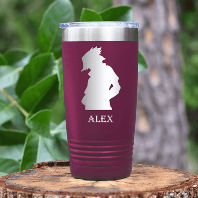 Maroon Anime Tumbler With Looking Cool Design