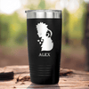 Black Anime Tumbler With Looking Tough Design