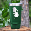 Green Anime Tumbler With Looking Tough Design