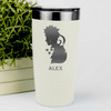 White Anime Tumbler With Looking Tough Design