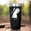 Black Anime Tumbler With Looking Away Design