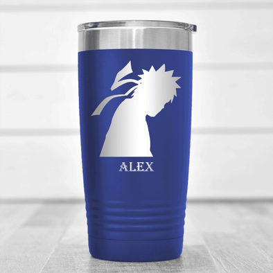 Blue Anime Tumbler With Looking Away Design