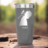 Grey Anime Tumbler With Looking Away Design