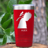 Red Anime Tumbler With Looking Away Design
