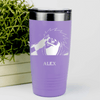 Light Purple Anime Tumbler With Ninja Senpai Design