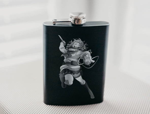 engraved anime flask