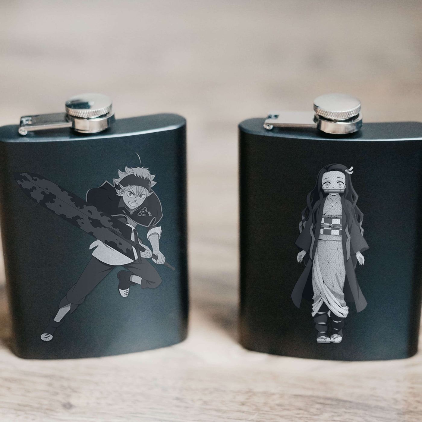 Amazon.com | Anime Japanese Animation L7 Silver Stainless Steel 8oz Hip  Flask Alcohol Whiskey Drinking Brandy: Flasks