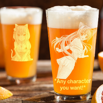 anime pint glass