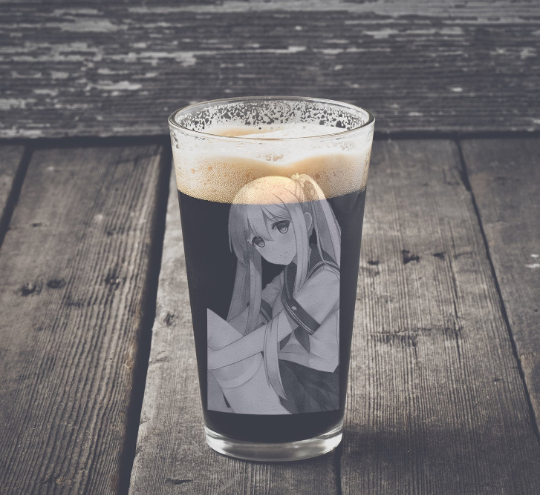anime drinking glass
